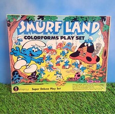 Vintage 1981 Peyo COLORFORMS SMURF LAND Super Deluxe Play Set 4115