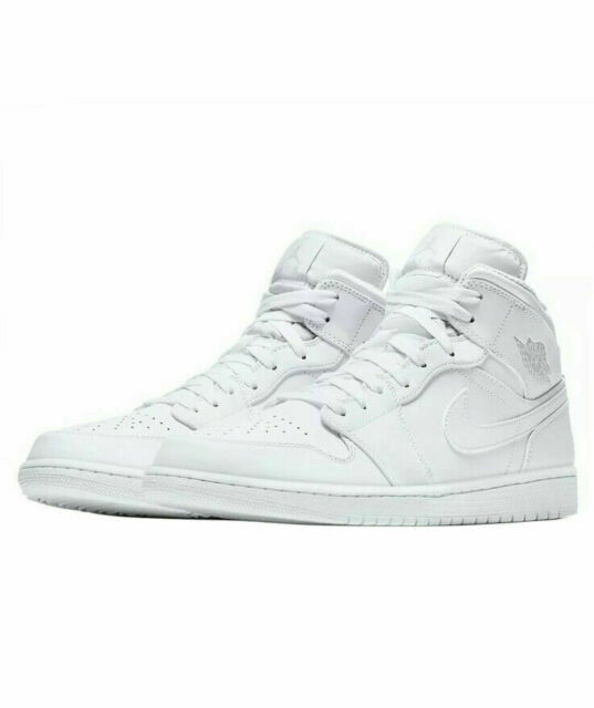 air jordan 1 retro mid triple white