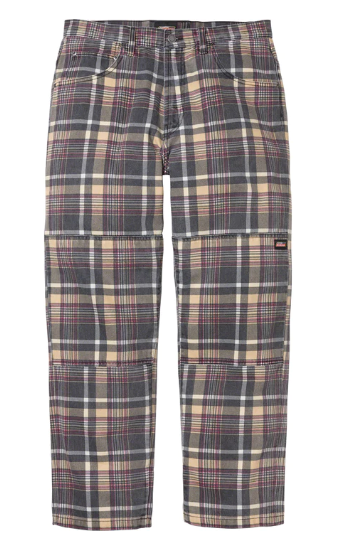 Supreme Dickies Double Knee Baggy Jean Black Plaid Size 36 Supreme Dickies Double Knee Baggy Jean Black Plaid Size 36