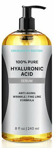 HYALURONIC ACID 100% Pure Anti Aging Hydrating Serum, Plumps Wrinkles Fine Lines