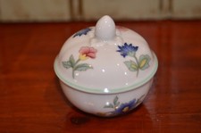 Vintage Heinrich Germany Small Child's Tea Set Sugar Bowl Blue Pink Flowers