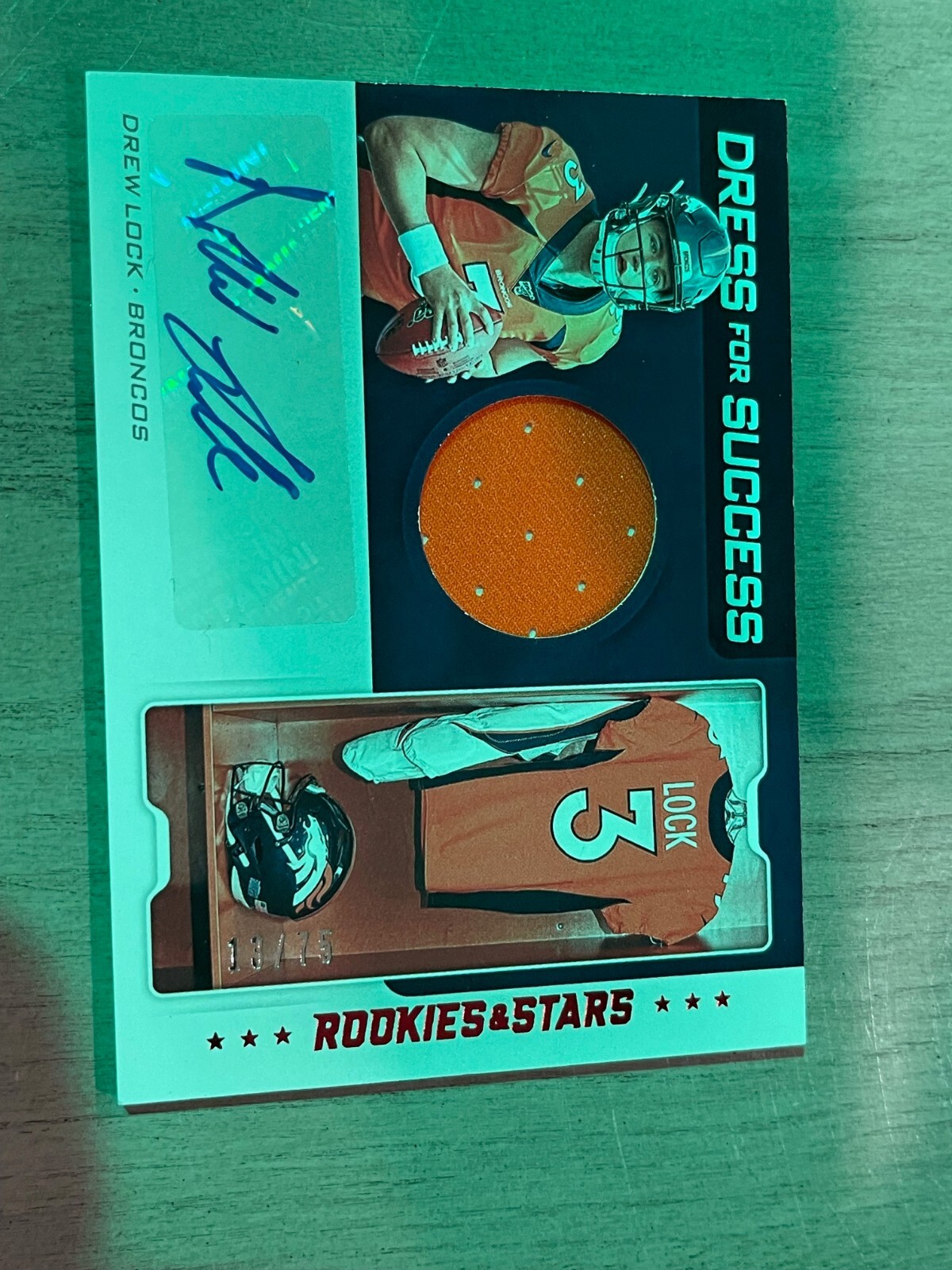 Drew Lock Panini Rookies & Stars Dress for Success Autograph Relics #DFSDL Base
