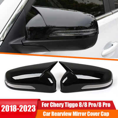For Chery Tiggo 8 Pro Max 2018-2022 Gloss Black Rearview Side Mirror Cover Caps