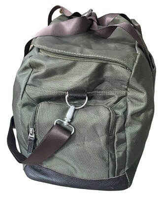 Abercrombie & Kent Safari Army Olive Green Nylon Large Duffle Bag