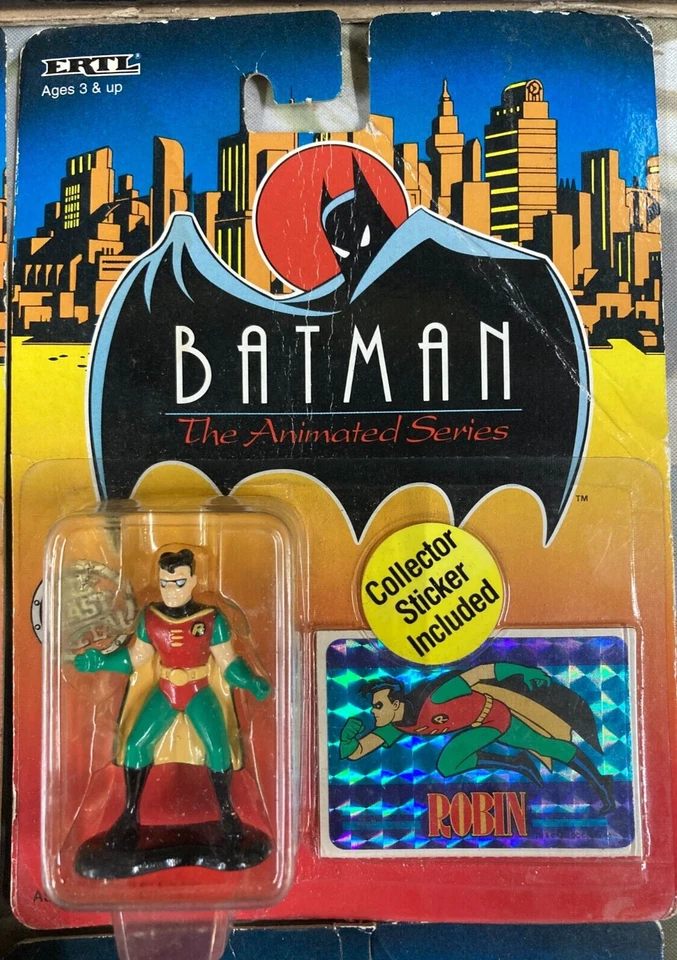 ERTL Diecast Figura de Acción Batman Serie Animada Lote de 4 Robin Joker Catwoman Foto 3 de 4