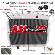 4 Row Aluminum Radiator FOR 1961-1964 1962 1965 Ford F-100 F-250 F-350,V8 Engine