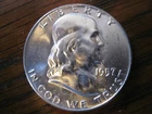 1957 D Franklin Half Dollar Gem BU+!