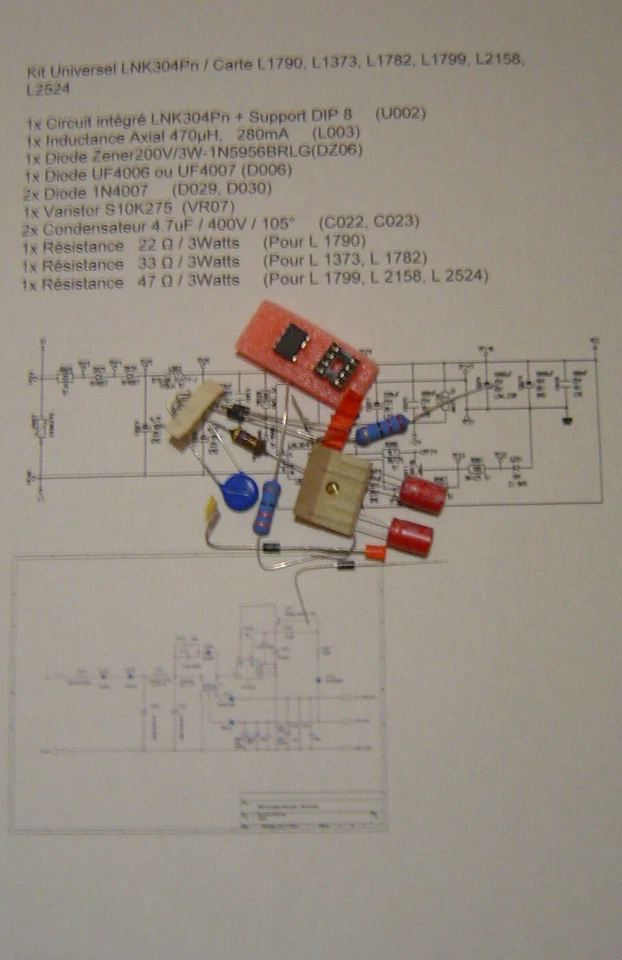 Kit Universel LNK304Pn / Carte L1790, L1373, L1782, L1799, L2158, L2524 - Photo 3/4