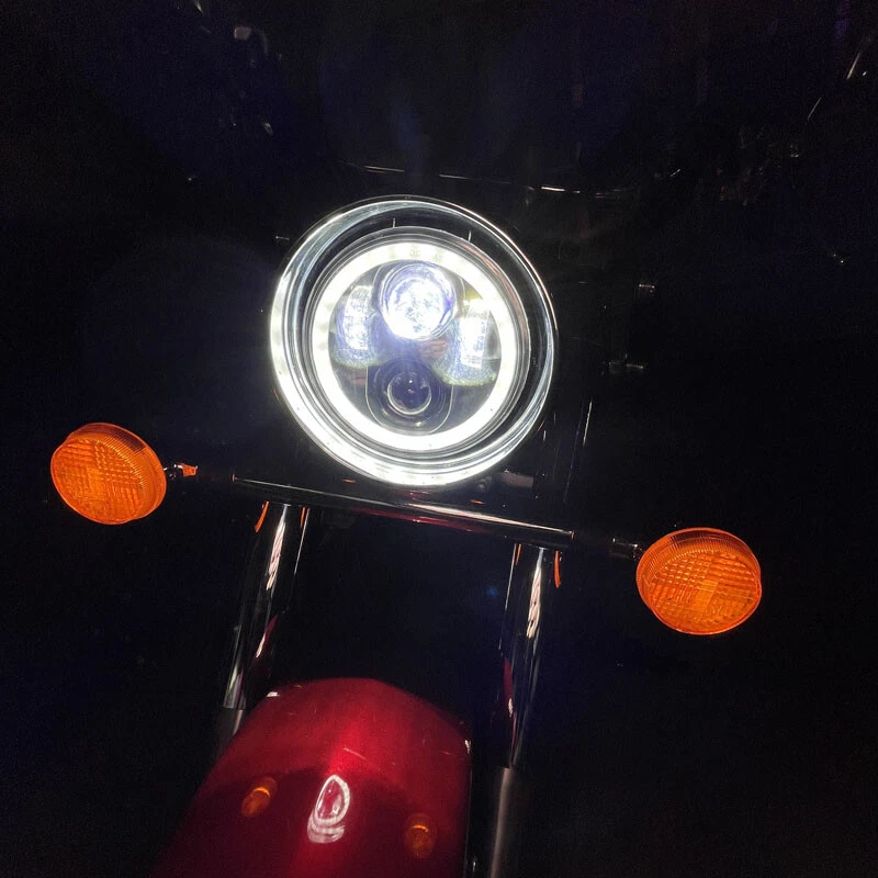 Светодиодный прожектор для фары 5,75 дюйма подходит для Harley Davidson Sportster XL 1200 883 США - Изображение 4 из 4