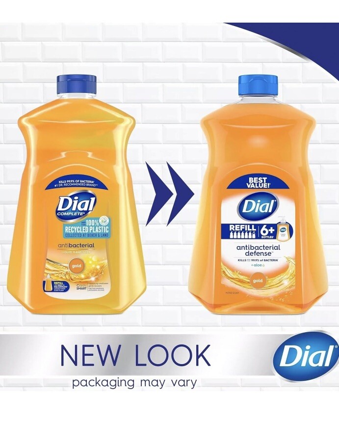 Dial Complete Gold Antibacterial Liquid Hand Soap Refill 52oz x2