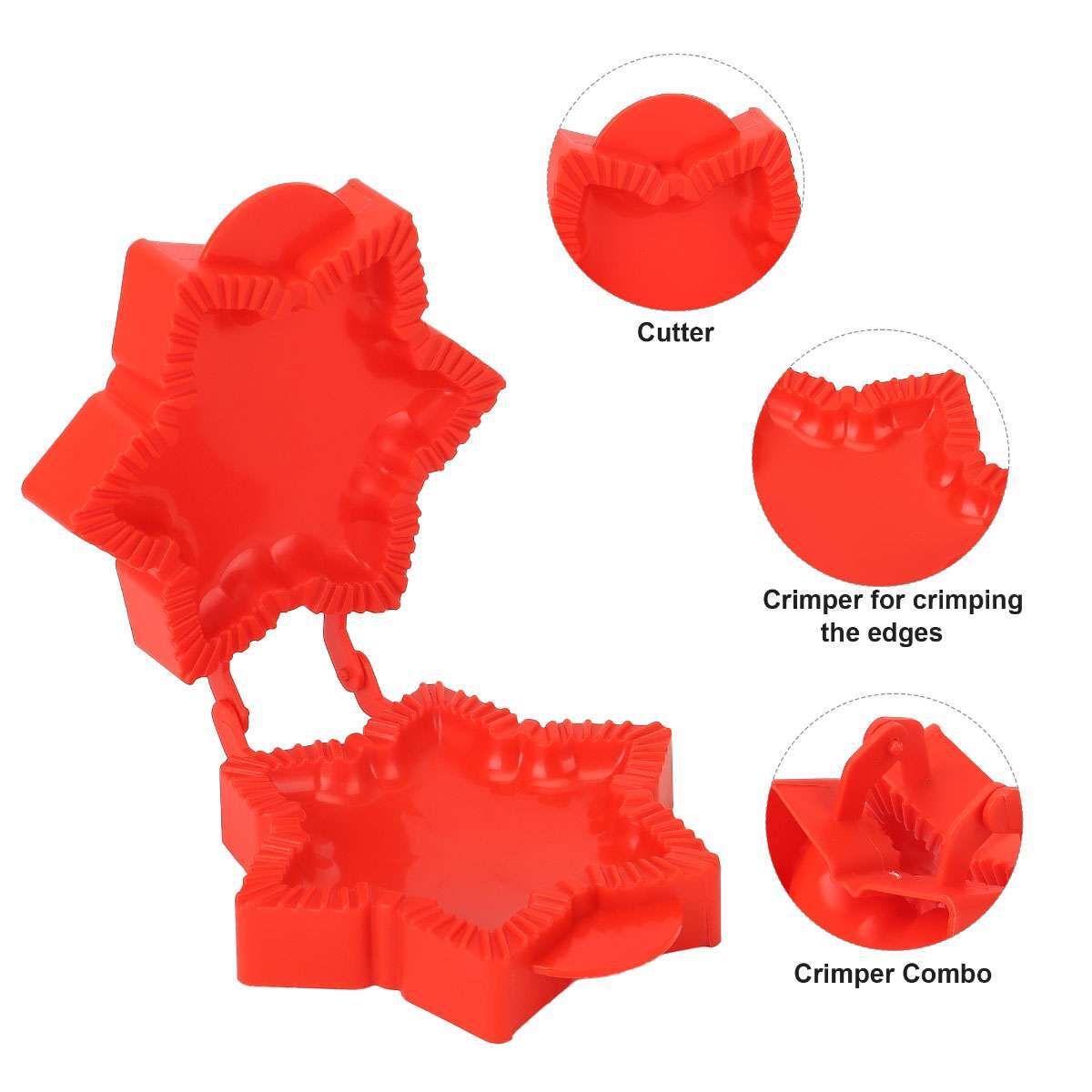 3PCS Christmas Plastic Pie Maker Pocket Pie Mold Pie-Crust Mold Dough Press Tool