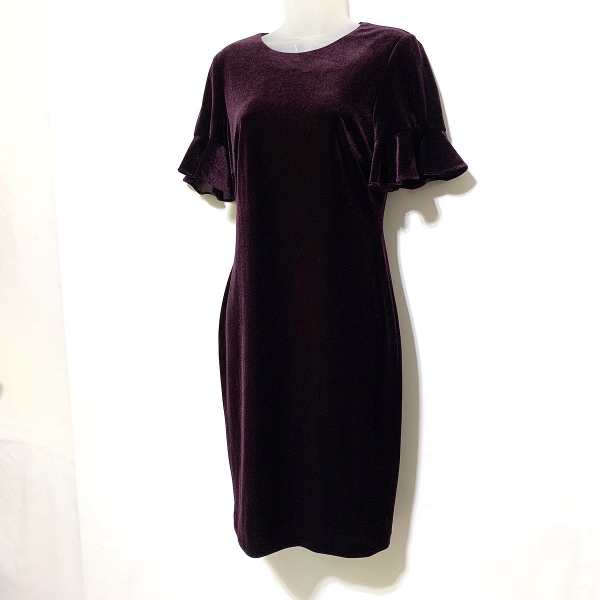 calvin klein burgundy velvet dress Margot Burgundy High-Neck Velvet Mini Dress With Embellished Detail – Club  L London main image 0