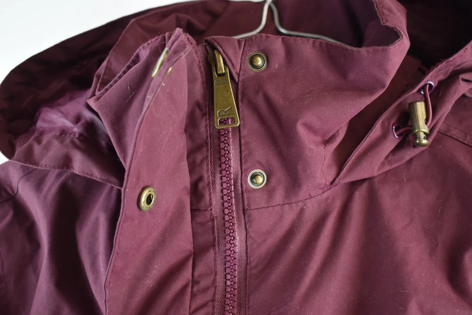 Abrigo de lluvia púrpura REGATTA talla Uk 10 para mujer cremallera completa con capucha informal al aire libre Foto 4 de 4