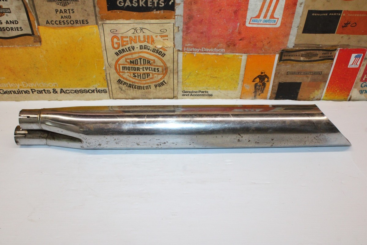 OEM Harley Davidson AMF Two Into One Exhaust Pipe Muffler 65230-77