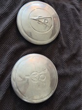 19621964 Oldsmobile Small Rocket Hubcaps Dog-dish Caps Pair 19621964 Oldsmobile Small Rocket Hubcaps Dog-dish Caps Pair