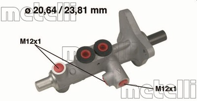 Hauptbremszylinder METELLI 05-0627 für CLK MERCEDES Aluminium KLASSE Model S203