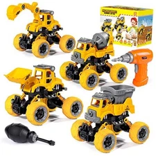  4PCS Take Apart Toys for 4 Year Old Boys Construction Toys take apart toys