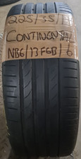 1 x 225 35 18 2253518 CONTINENTAL PART WORN OLD DATED SUMMER TYRE