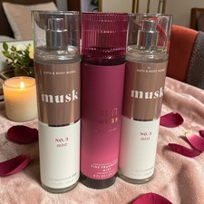Bath  Body Works Musk No 3  Fruity Musk Mist 3-Pc Set Retired Free Ship