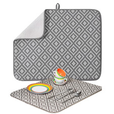 Set of 2 Multicoloured Geometric Washable Non Slip Mat - Retail Price £30