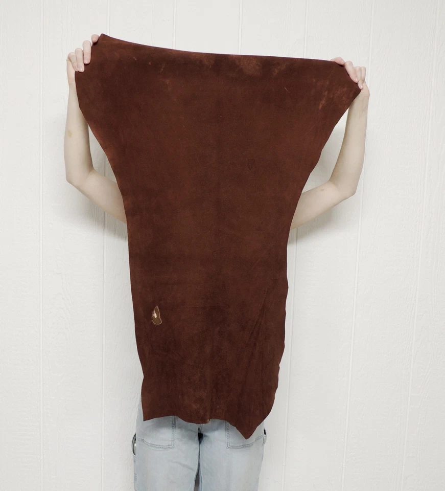 Piel de ciervo de cacao para pieles de ciervo artesanales nativas cordones bolsas ciervo taxidermia Foto 2 de 4