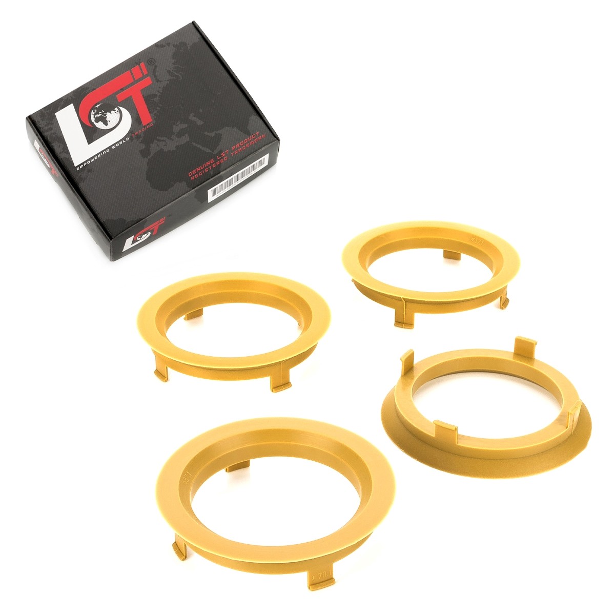 4x centering rings spacers for alloy wheels Ø 57.1 mm - Ø 70.1 mm for SKODA