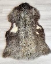 100 Natural Gotland Sheepskin Rug,sheepskin Pelt,Natural Color,Brown,White,gray