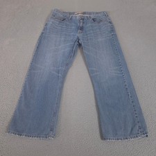 VINTAGE Lee Jeans Mens 38x30 Blue Relaxed Bootcut Cotton Denim Dungarees 90s