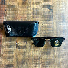 Ray-Ban RB3016 Clubmaster Half-Rim Black Fram...