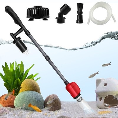 BSTCWCP Electric Aquarium Vacuum Gravel Cleaner, 36W 6 in 1 Multifuction Red
