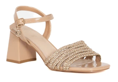 Gold & Gold GK247 Sandales Femme Fausse Boucle Cinturino Camel Écopelle - Photo 1/2