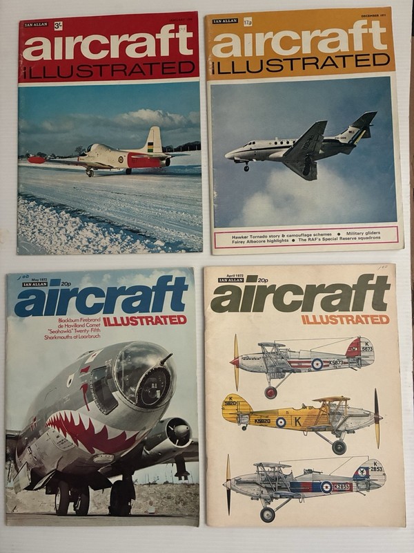 Aircraft Illustrated Magazine 4 Issues 1970,71,72(2).