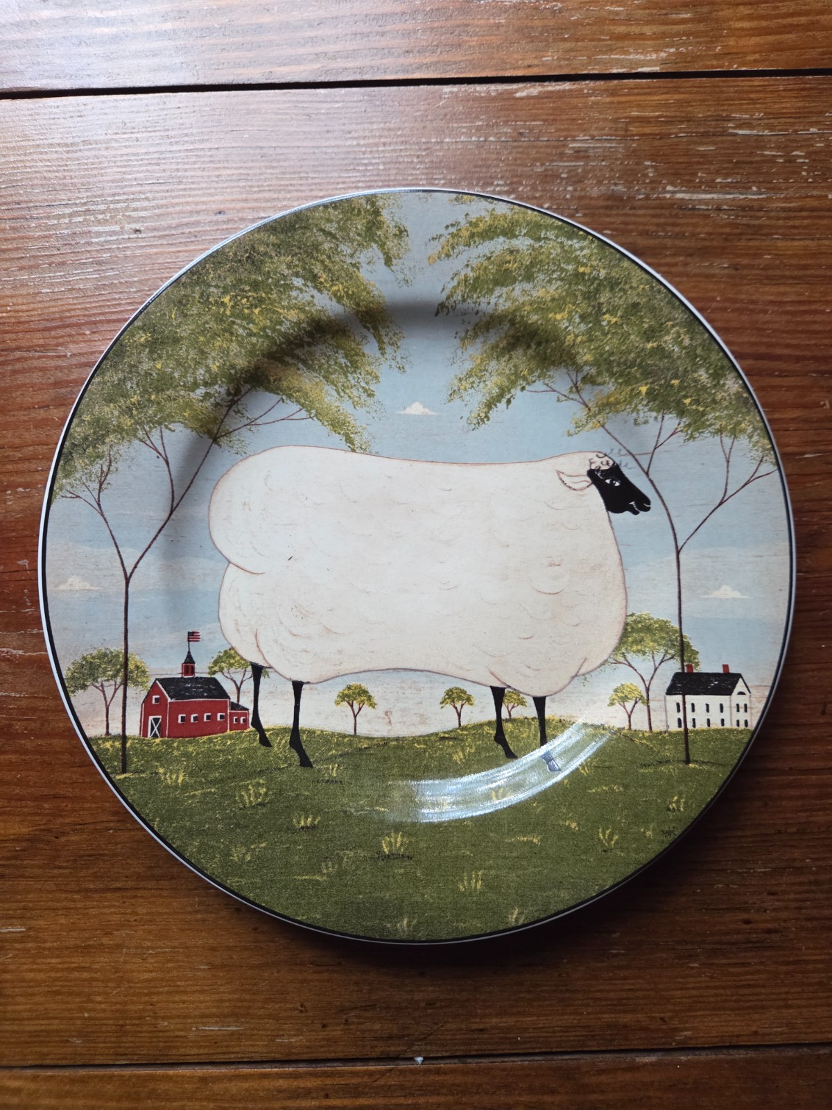 Cute Sakura 2000 Warren Kimble “Animal Collection” Sheep Plate