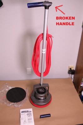 #ad Oreck Commercial Orbiter Hard Floor Cleaner Machine ORB550MC NEW w BROKEN HANDLE $150.00