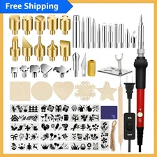 Versatile Wood Burning Kit for Beginners: 60W Heat-Controlled & Comfortable Grip