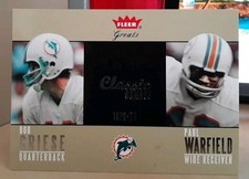 2004 Fleer Greats Combos 1599/1970 Bob Griese Paul Warfield #9CC MIAMI DOLPHINS
