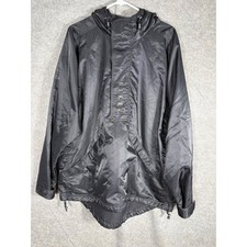 Vintage Nike Mens Large Black Half Zip Hooded Windbreaker Jacket Pullover 90s