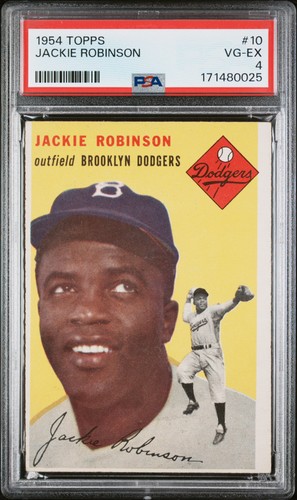 1954 TOPPS #10 JACKIE ROBINSON PSA 4