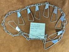 Vintage, Unused, 9 Clip Metal Fishing Stringer - 46" Long - Made in Taiwan!