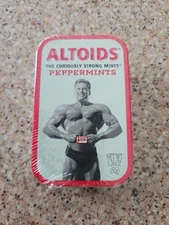 Altoids Peppermints Strong Man Body Builder Tin Sealed 