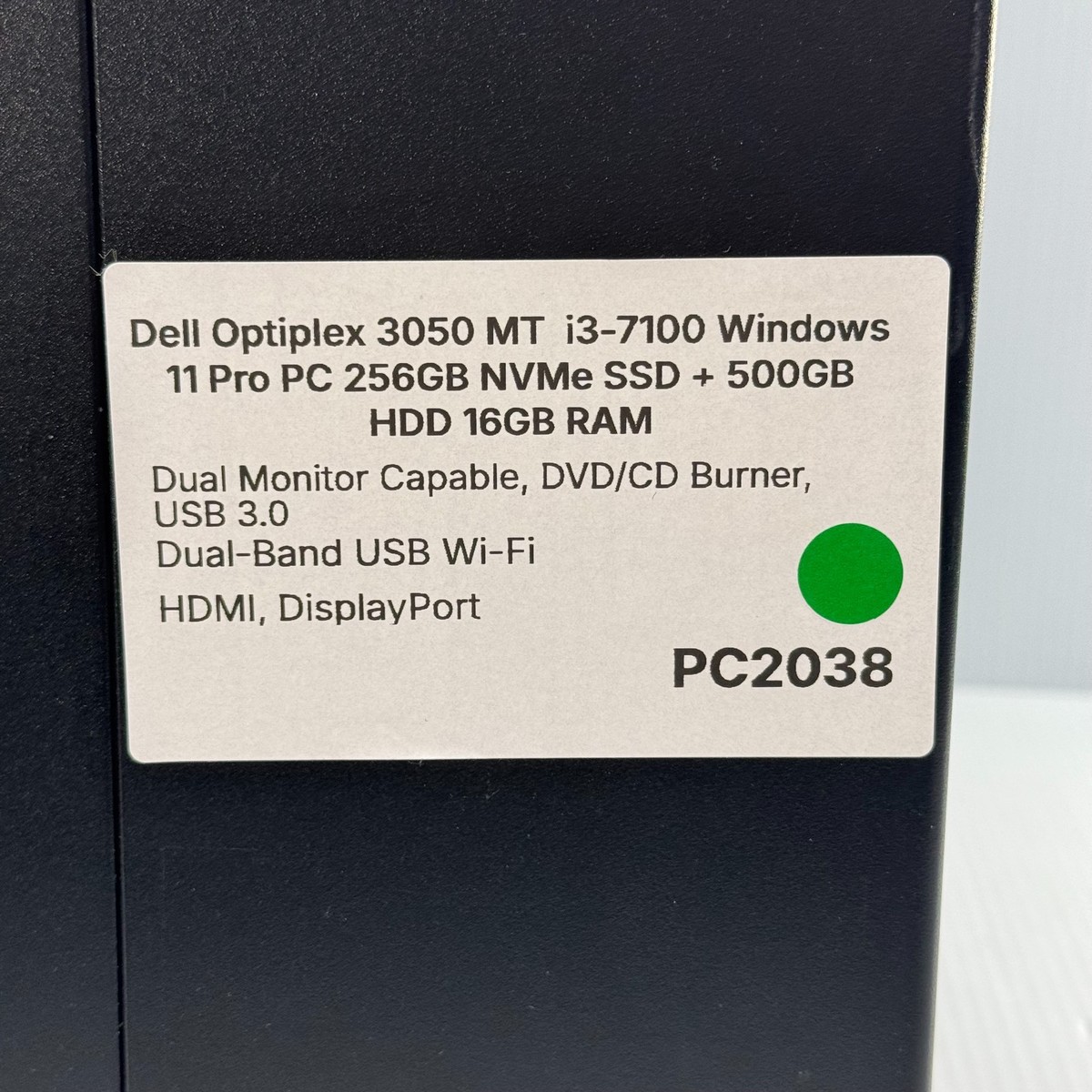 i3-7100 DELL3050 デスクトップPC SSD 256GB Dell Optiplex 3050 MT i3-7100 Windows 11 Pro PC 256GB NVMe SSD +