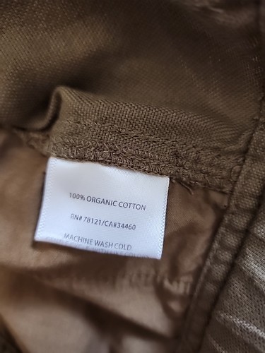 Eileen Fisher Organic Cotton Crop Cargo Pants Olive / Brown Tan - Size Small - Picture 9 of 9