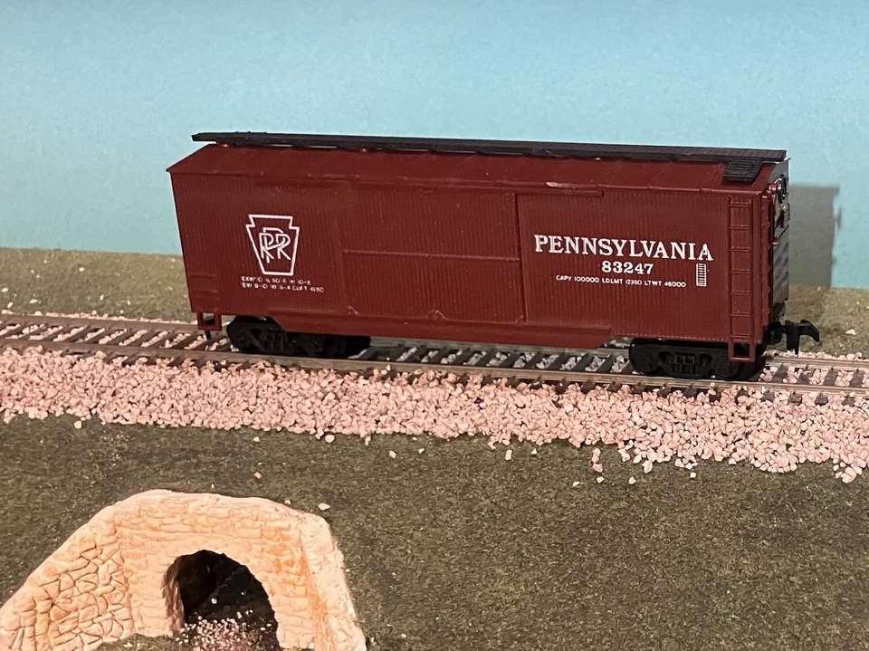 ⚡️ HO Scale IHC 40 ‘ wood 💥 Boxcar - Pennsylvania RR - New - Image 2 of 4