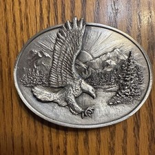 Siskiyou 0-10 - THE EAGLE Pewter Belt Buckle - Vintage 1982 3.5  Length