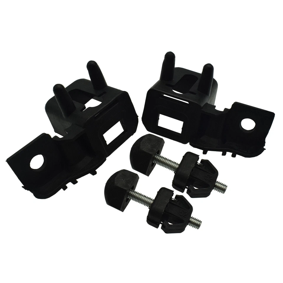 4Pcs Hood Bumper Stopper & Lamp Mount Bracket Left & Right Fits Ford Fusion MKZ Foto 3 de 4