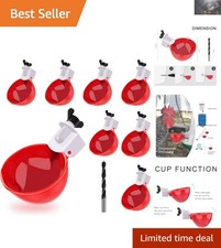 Large Capacity Chicken Water Feeder Cups - Ideal for Ducks, Geese, and Bunnies