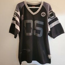 Fubu Vintage League Football Jersey Men's Size Large Black Gray 1992