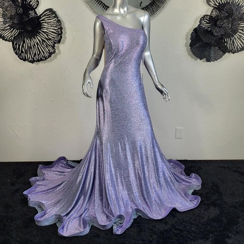 NWT~$530~JOVANI~16/18~LAVENDER MAXI MERMAID ONE SHOULDER PROM EVENING DRESS - Picture 13 of 23