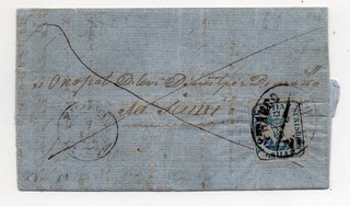 1862 ROMANIA COVER 40p MOLDAVIA COAT OF ARMS SCARCE CANCELS CONTENTS RARITY