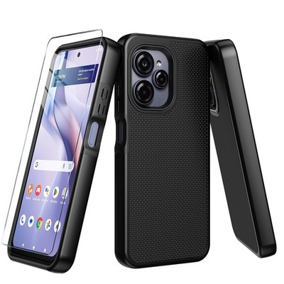 BLU View Speed Ultra 5G Dual Layer Case with Tempered Glass Screen Protector